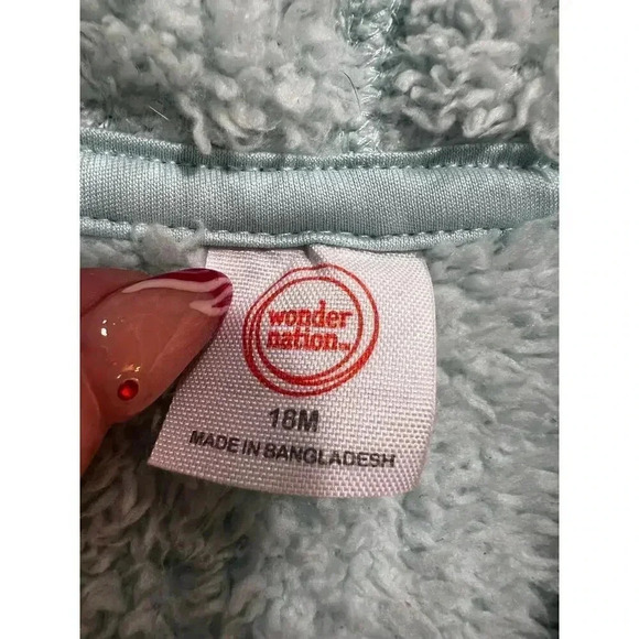 wonder nation girls zipfront fleece hood with ears size 16M - Picture 5 of 5